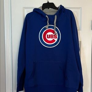 Mens Chicago Cubs hoodie,  heavyweight, embroidered appliqué logo,  so nice!